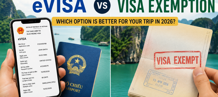 Vietnam eVisa vs Visa Exemption comparison guide for international travelers visiting Vietnam in 2026