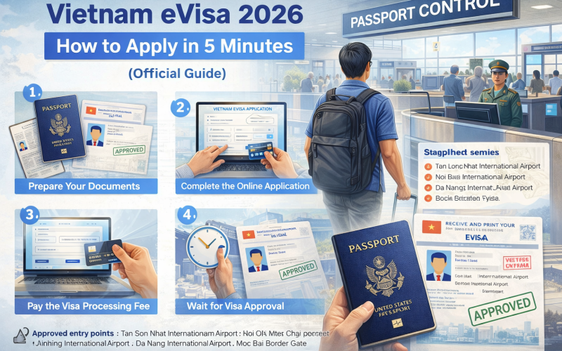 Vietnam e-visa approval online in 5 minutes for international travelers